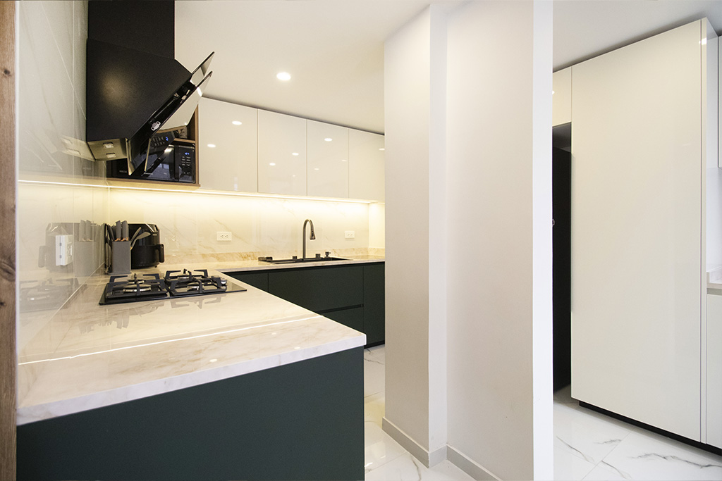 Cocina integral verde moderna - Spacios Integrales Bogotá Cocina integral verde moderna - Spacios Integrales Bogotá