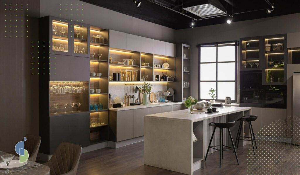 Minibar iluminación LED gabinetes