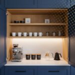 Estación café oculta gabinete