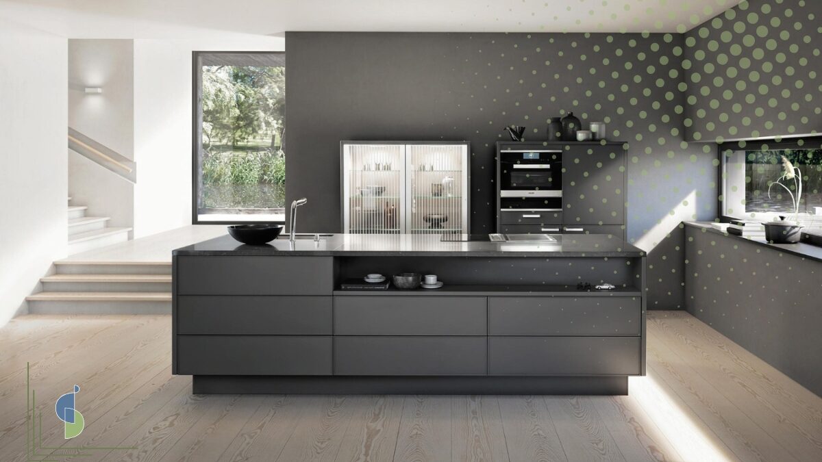Cocina minimalista en Colombia con colores neutros