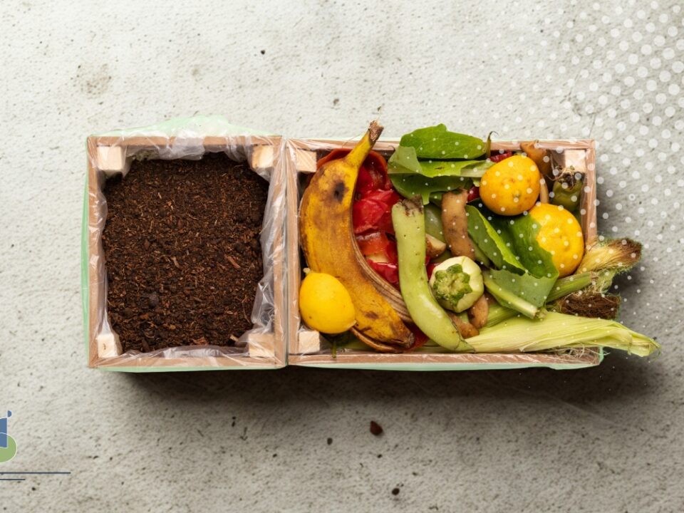 Compost y residuos orgánicos en compartimentos