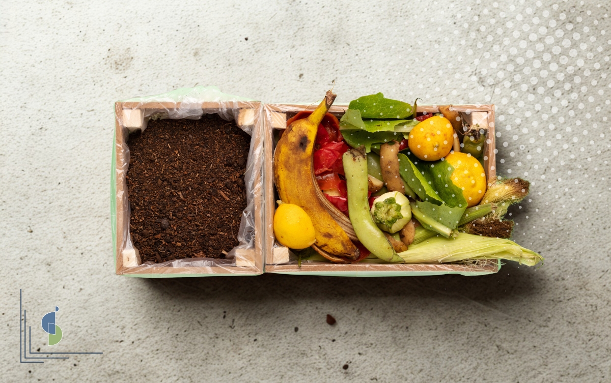 Compost y residuos orgánicos en compartimentos
